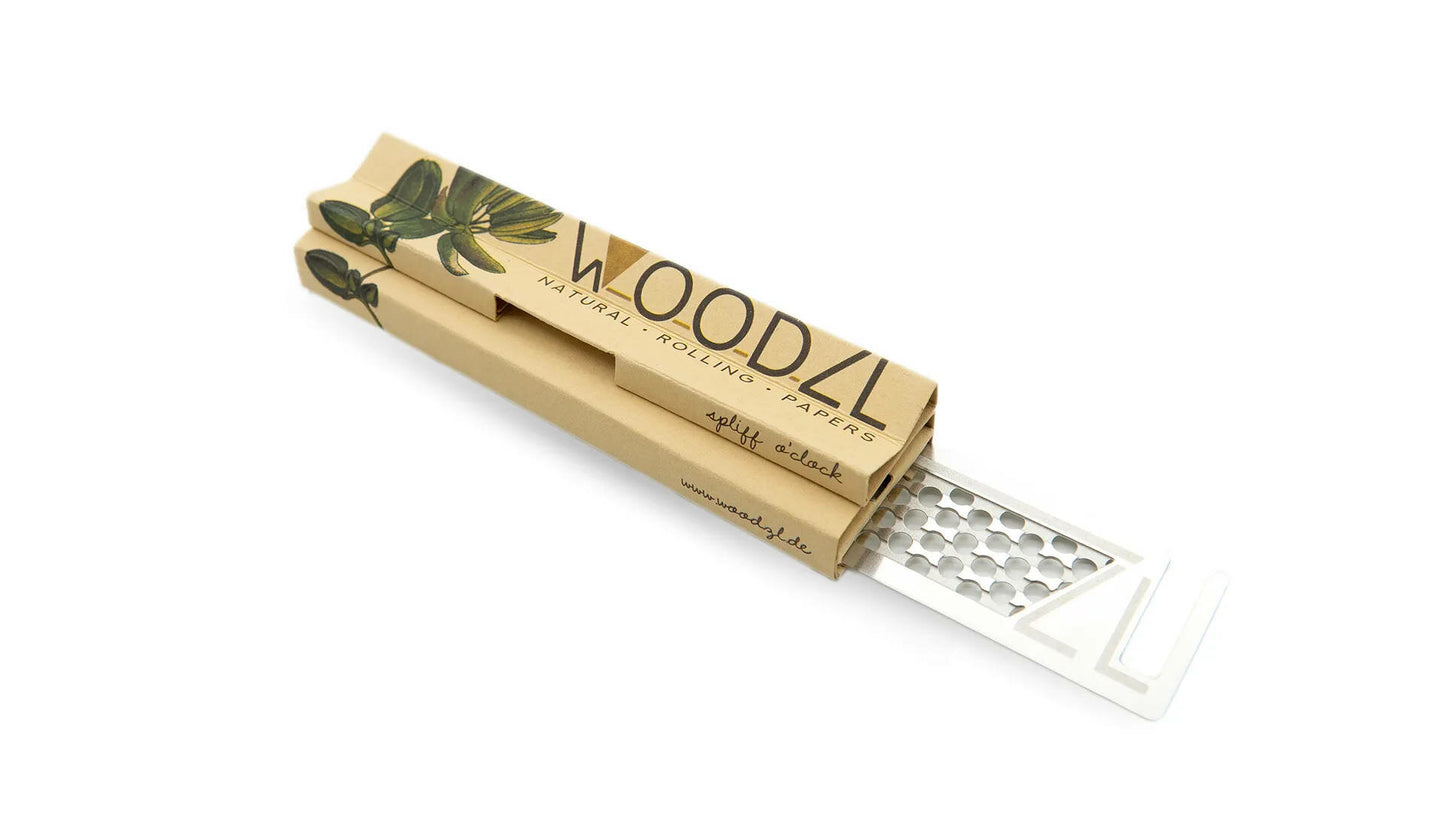 WOODZL EDELSTAHL GRINDERKARTE MIT STOPFER
