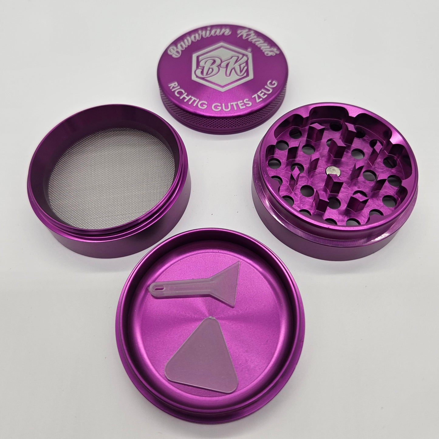 BAVARIAN KRAUTS ALU GRINDER "RICHTIG GUTES ZEUG" - Lila